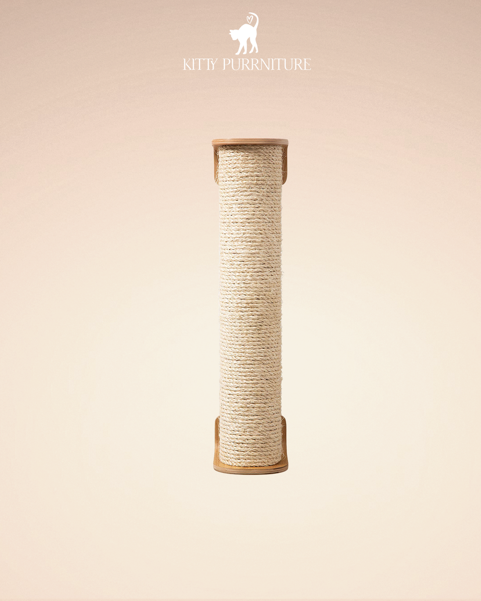 Kitty Scratch PoleOak wood / Beige Sisal rope