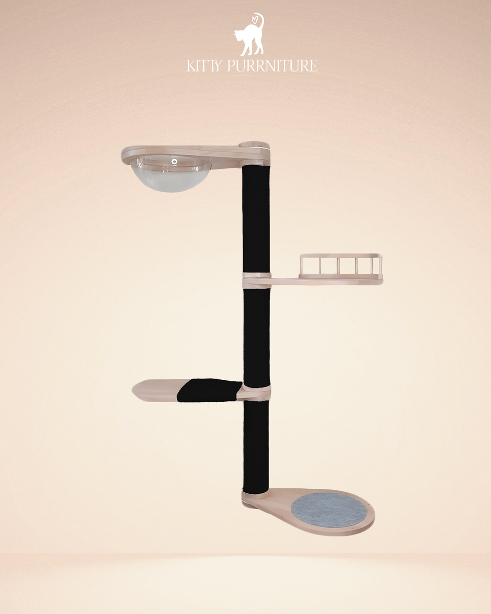 كيتي بيرتشصغير / Oak wood / Black cotton rope